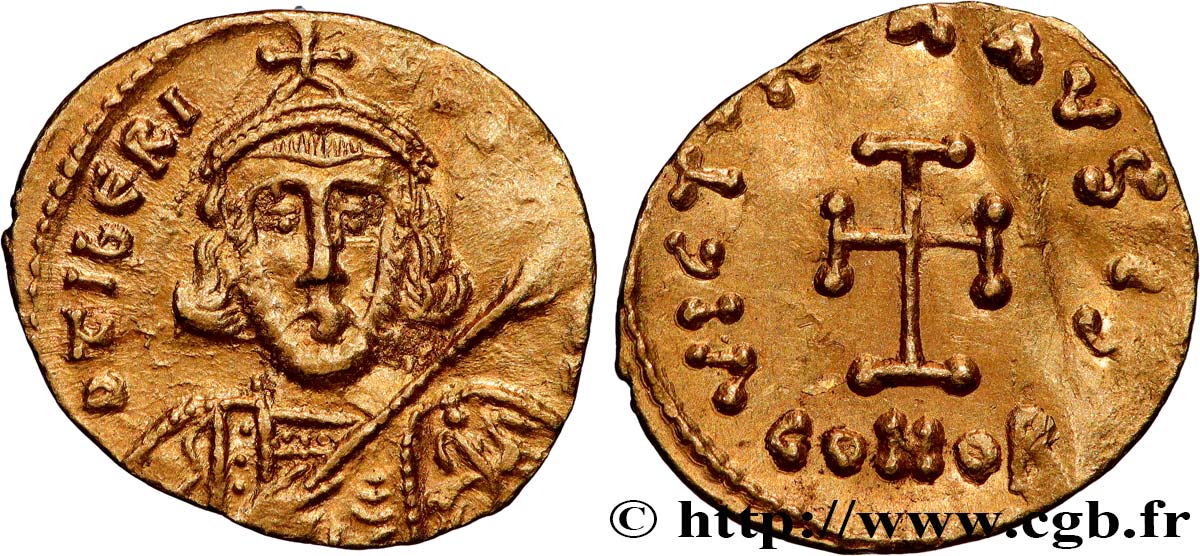 TIBERIUS III APSIMAR Tremissis AU/AU