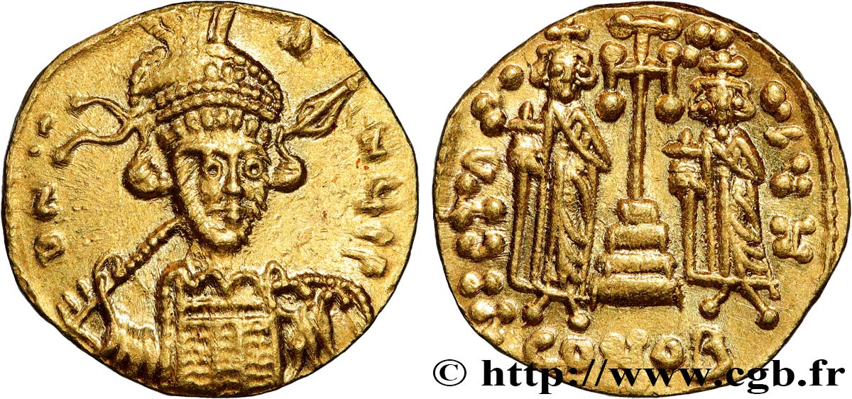 CONSTANTINUS IV, HERACLIUS und TIBERIUS Solidus fST