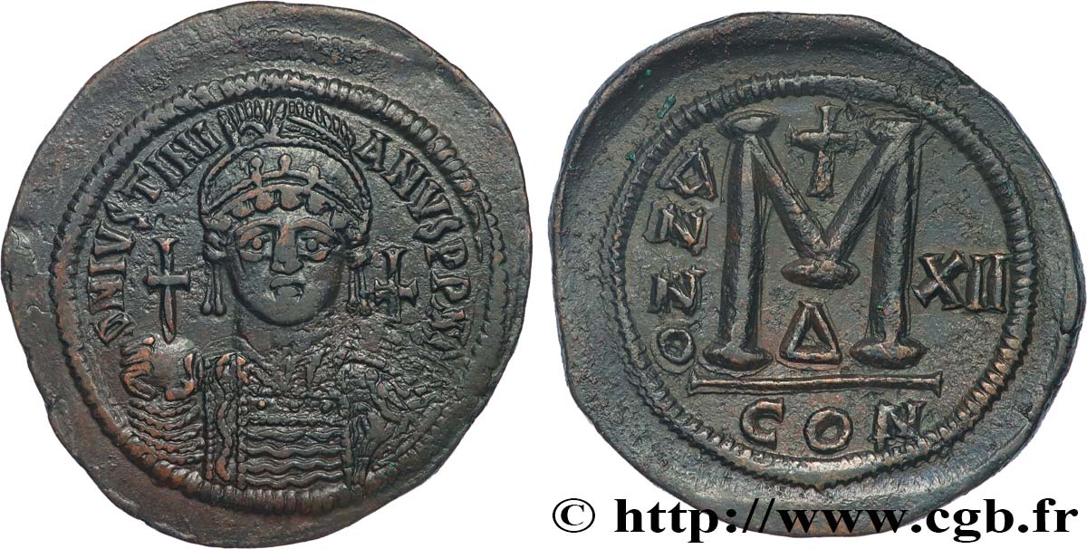 JUSTINIANO I Follis MBC+