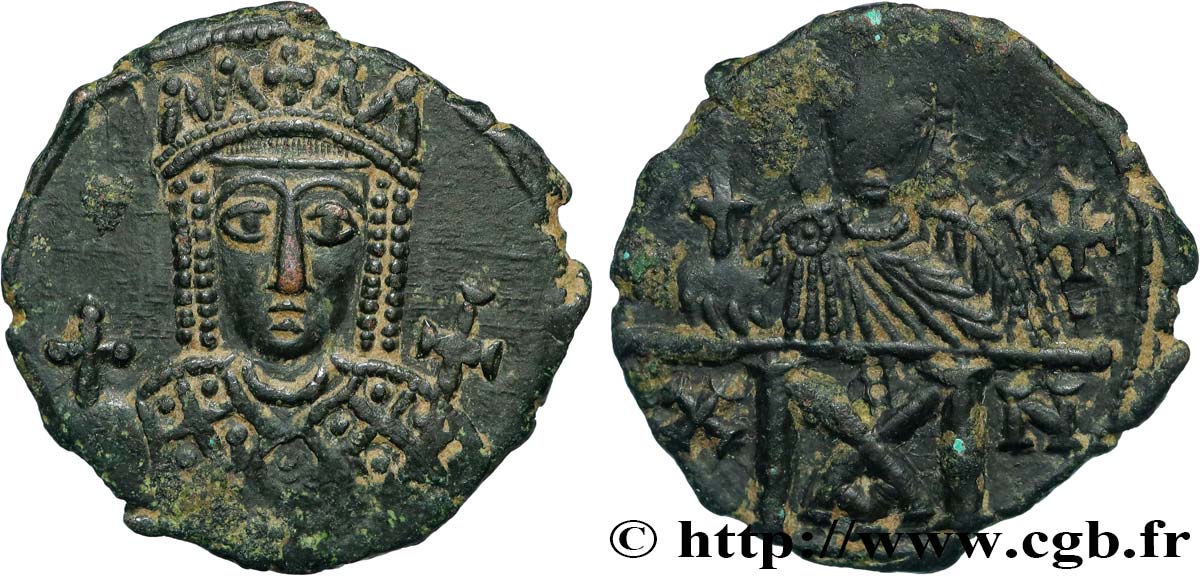 CONSTANTINUS VI und IRENA Follis fVZ/SS