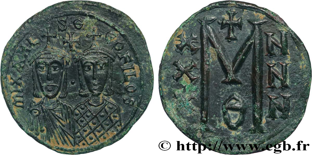 MICHEL II et THÉOPHILE Follis TTB+