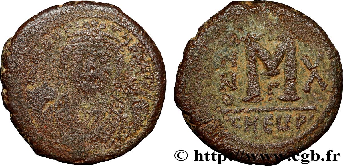 MAURICE TIBÈRE Follis TB+
