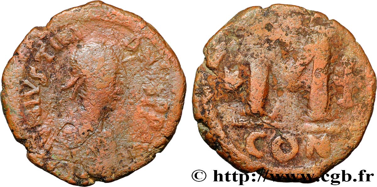 JUSTINIAN I Follis VF