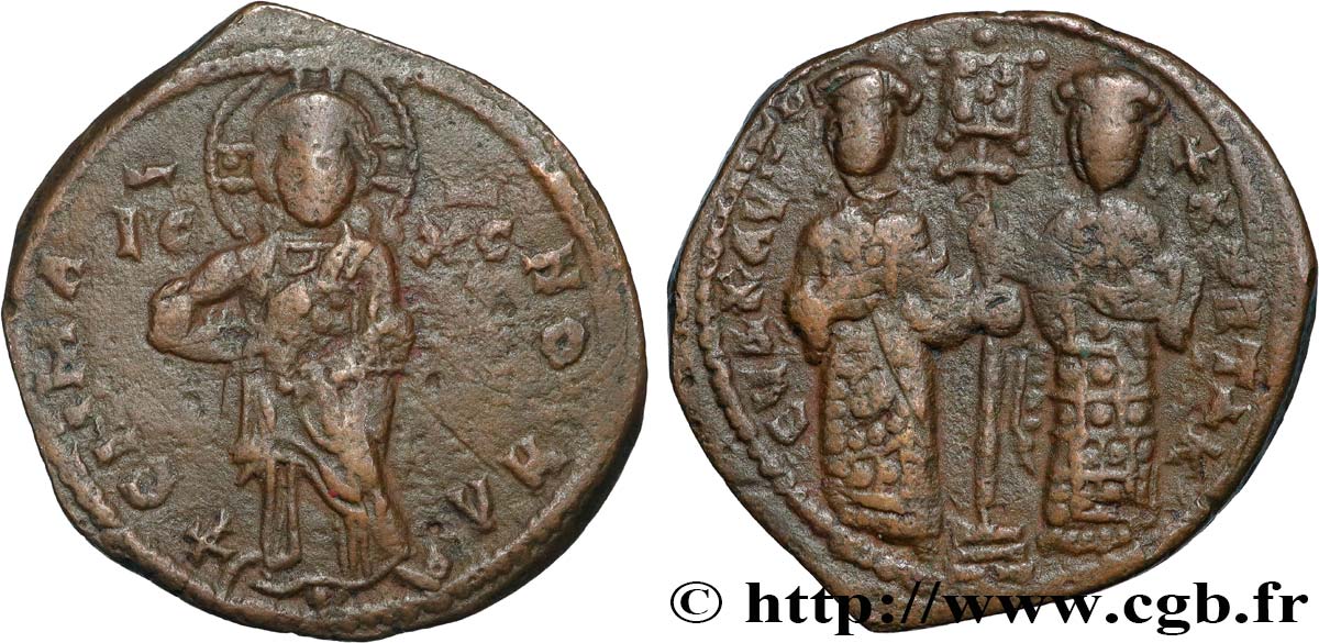 CONSTANTIN X DUCAS et EUDOCIE Follis TTB