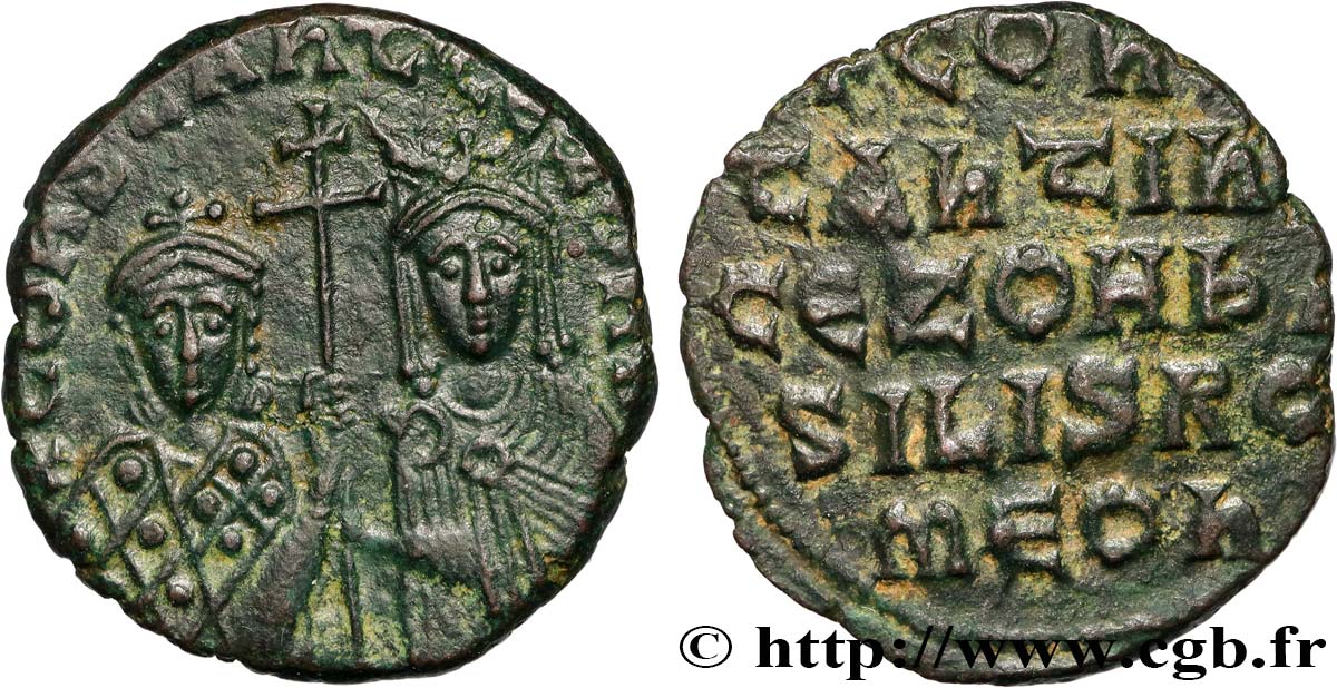 CONSTANTIN VII et ZOÉ Follis MBC+