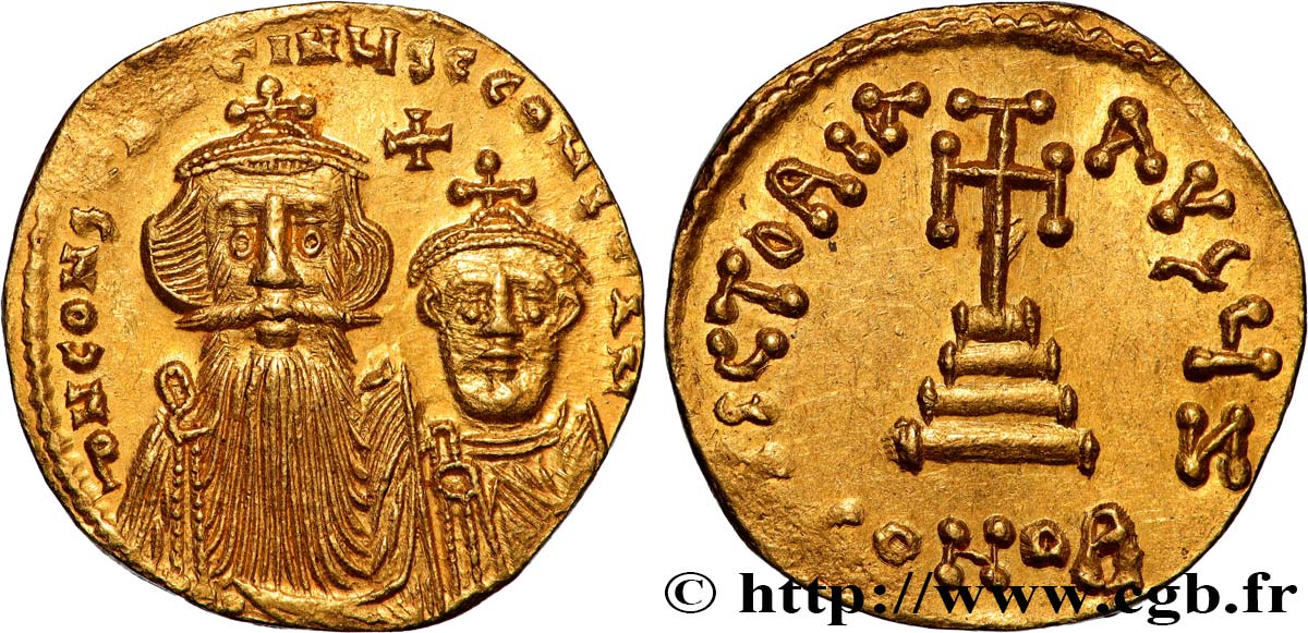 COSTANTE II and COSTANTINE IV Solidus MS