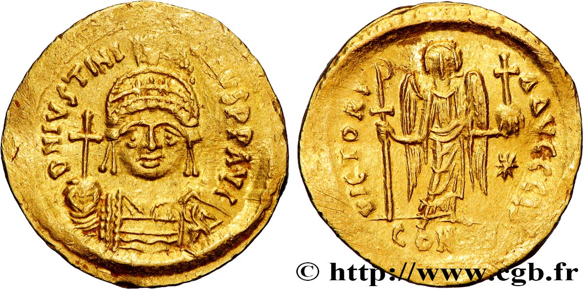 JUSTINIAN I Solidus AU/AU