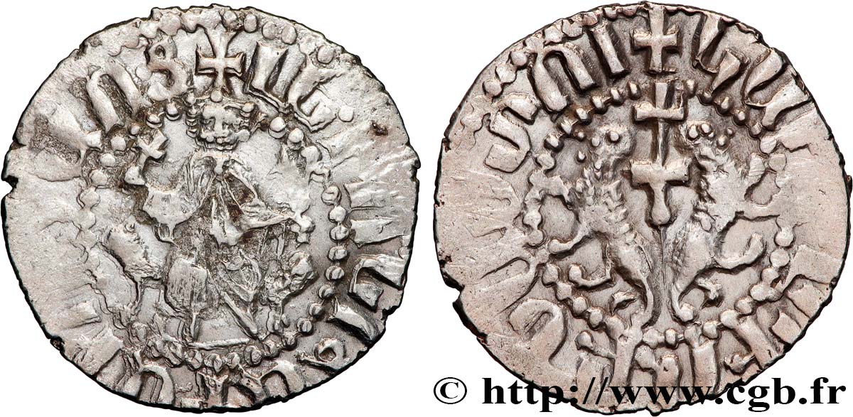 CILICIA - KINGDOM OF ARMENIA - LEO I King of Armenia Tram d argent XF/AU