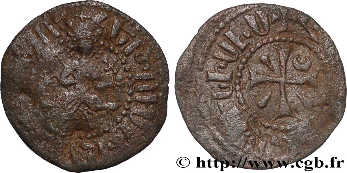 CILICIA - KINGDOM OF ARMENIA - HETHUM I Cardez de cuivre VF