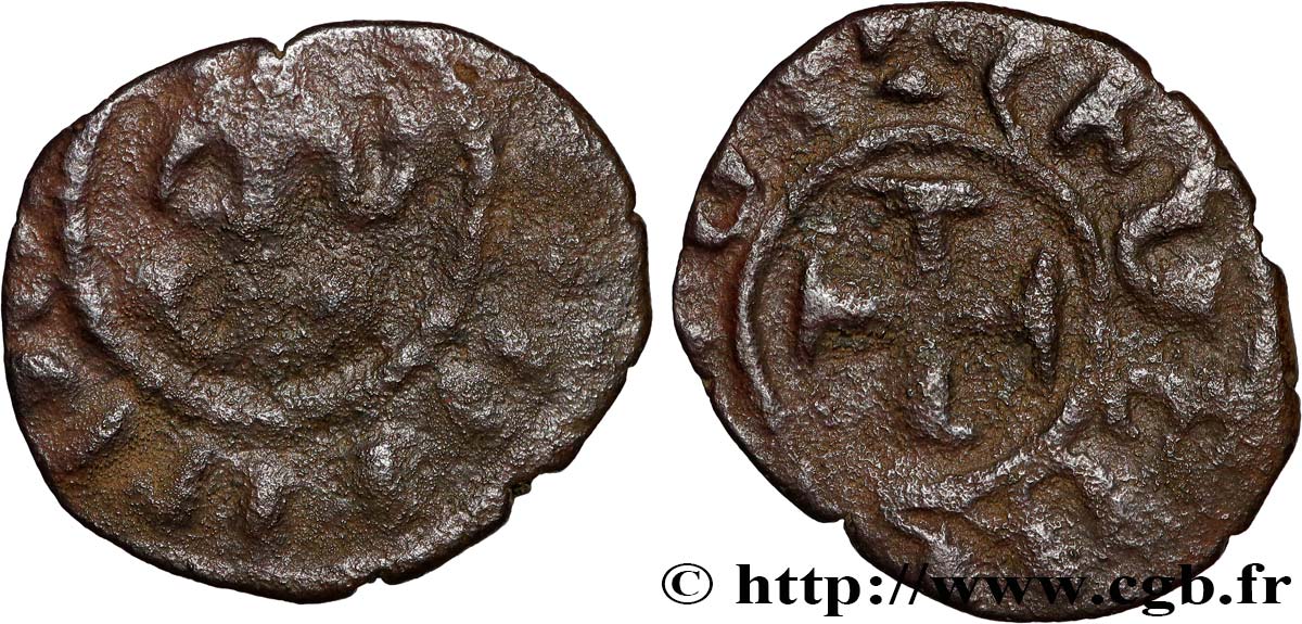 CILICIA - KINGDOM OF ARMENIA - HETHUM I Cardez de cuivre VF/VF