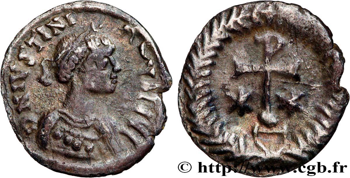 JUSTINIANUS I Demi-silique SS