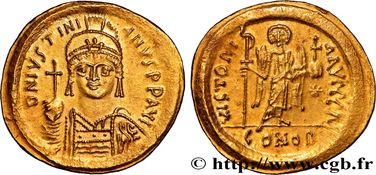 JUSTINIAN I Solidus AU