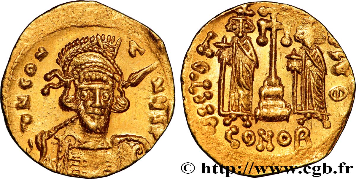 CONSTANTIN IV, HÉRACLIUS et TIBÈRE Solidus SPL/SUP