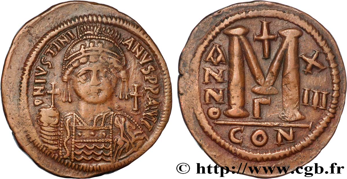 JUSTINIANUS I Follis fVZ