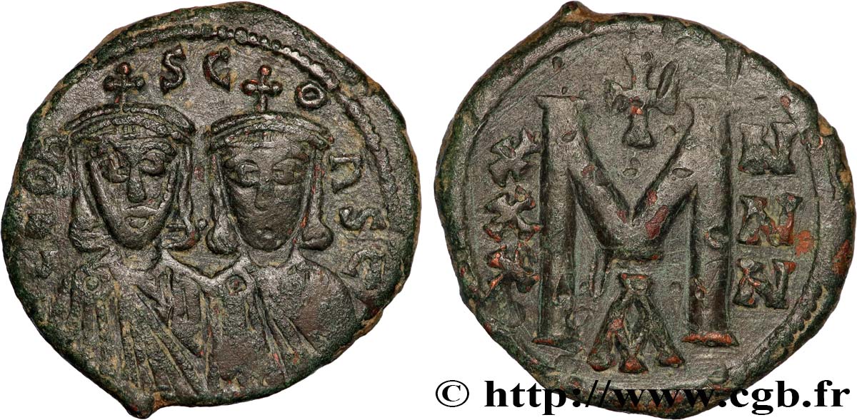 LEO III und CONSTANTINUS V Follis SS