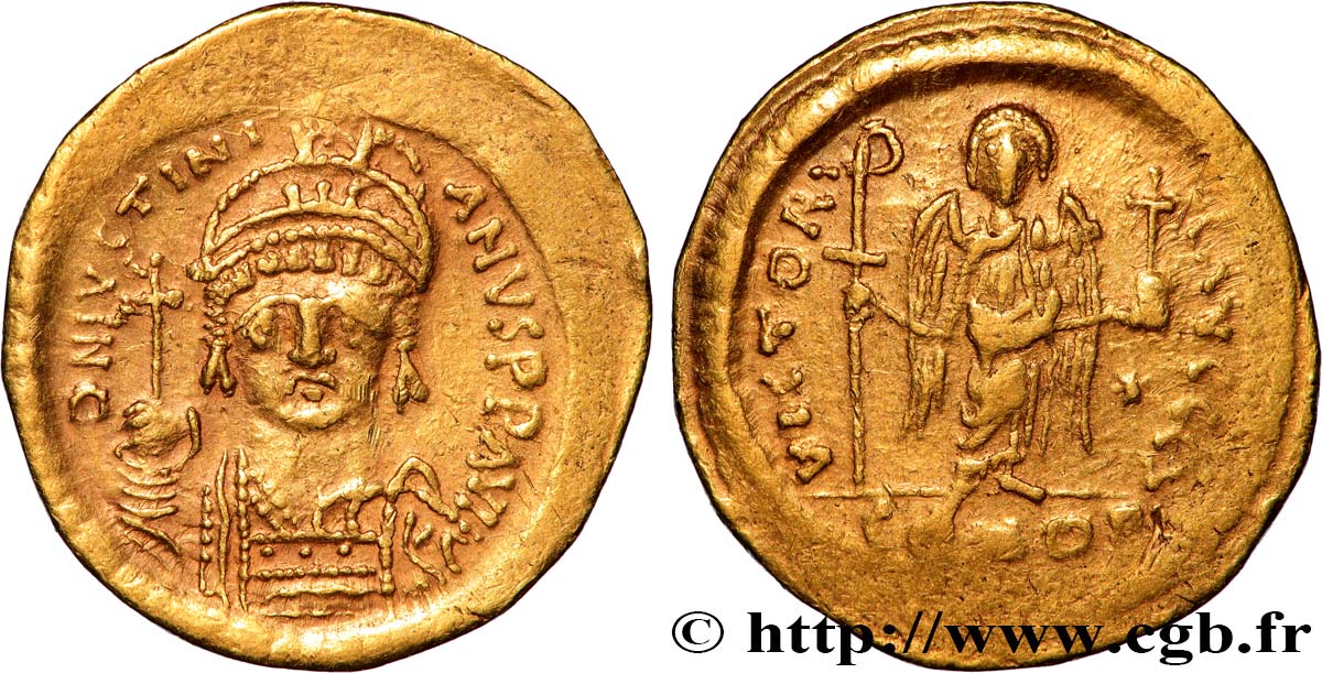 GIUSTINIANO I Solidus  q.SPL