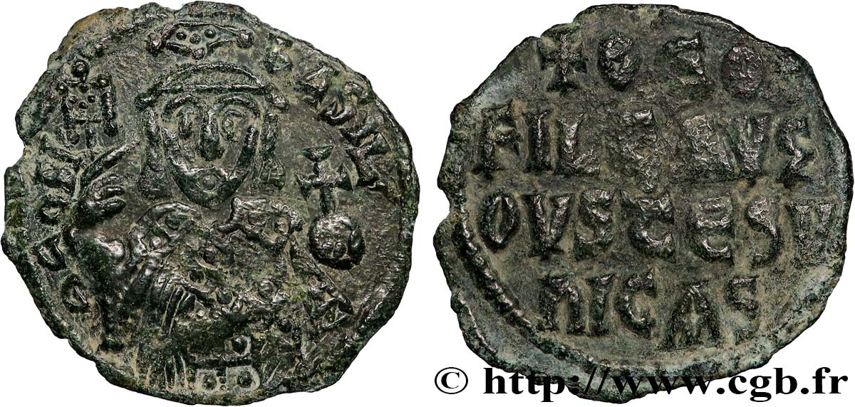 MICHAEL II und THEOPHILUS Demi-follis SS