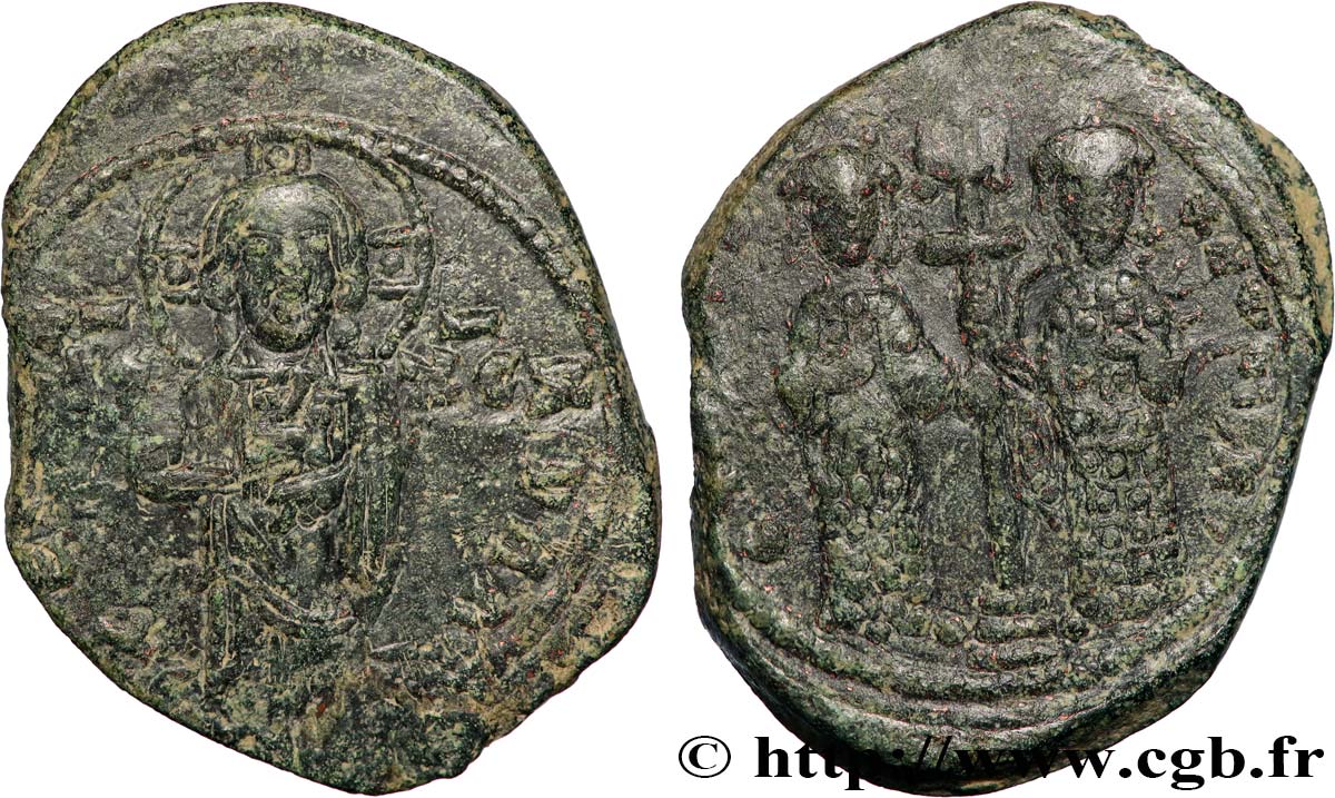 CONSTANTINUS X DUCAS und EUDOKIA Follis SS