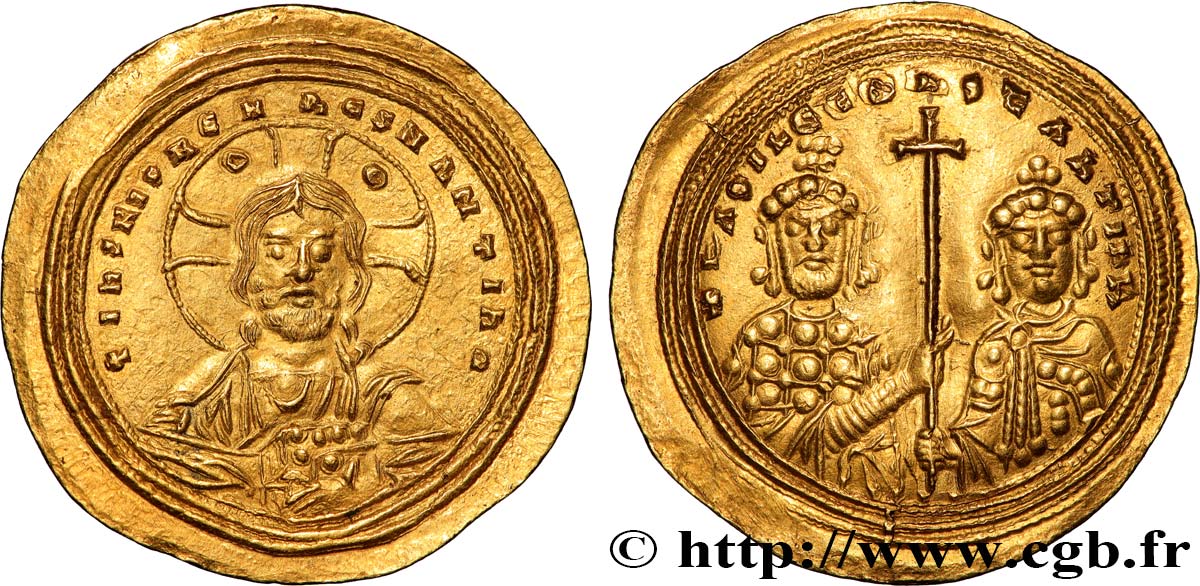 BASIL II and CONSTANTINE VIII Histamenon Nomisma AU