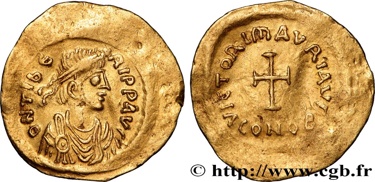 MAURICE TIBERIUS Tremissis AU