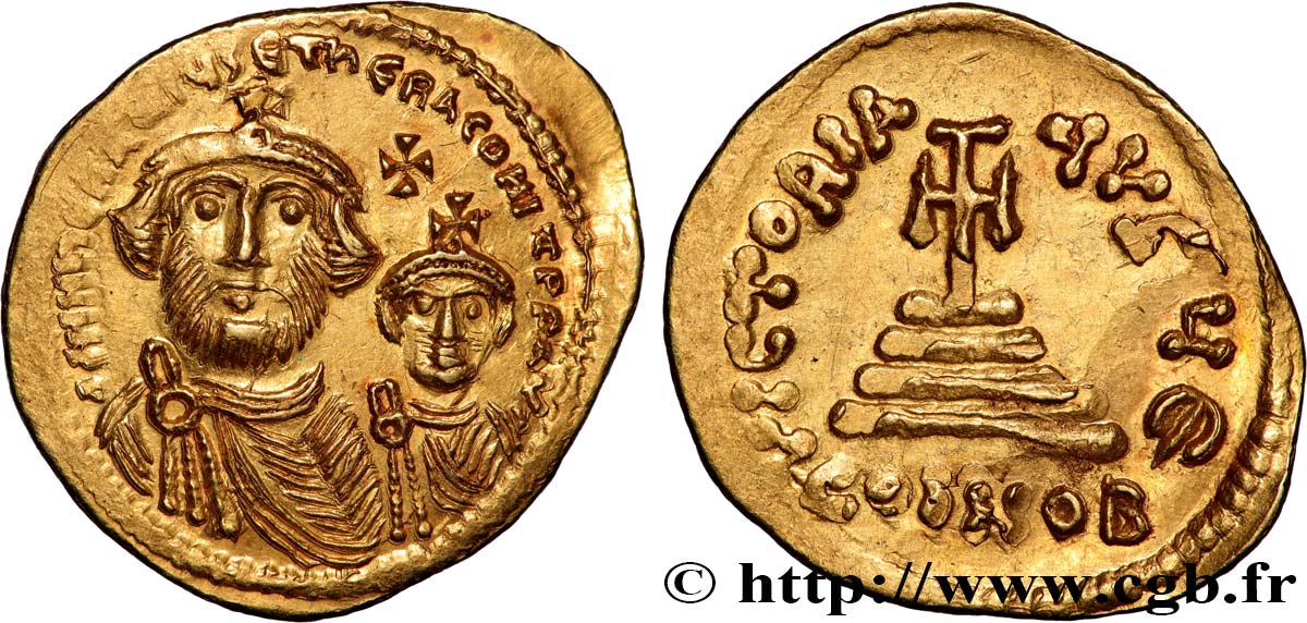 HÉRACLIUS et HÉRACLIUS CONSTANTIN Solidus SPL