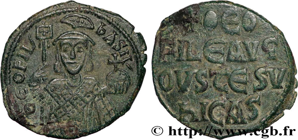 MICHAEL II und THEOPHILUS Follis fVZ