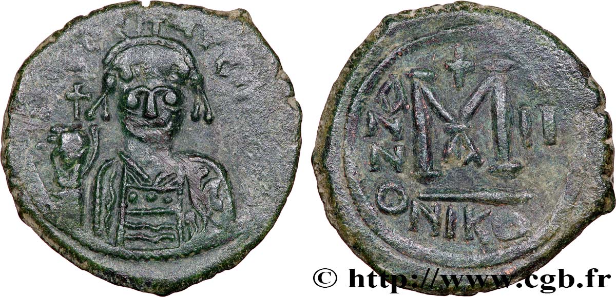 MAURICIUS TIBERIUS Follis SS