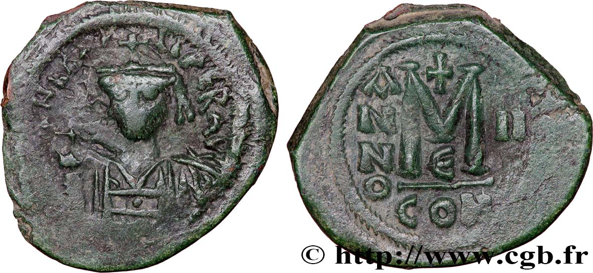 MAURICIUS TIBERIUS Follis XF