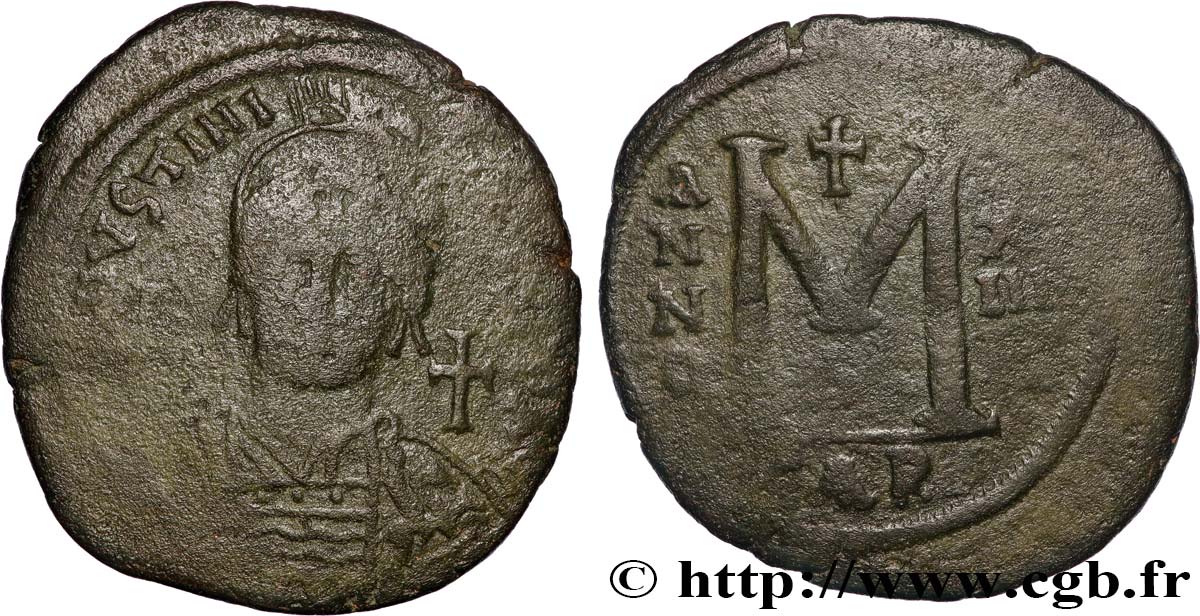 JUSTINIAN I Follis XF