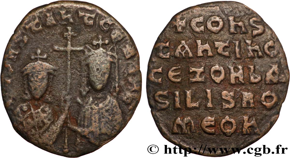 CONSTANTIN VII et ZOÉ Follis XF/AU