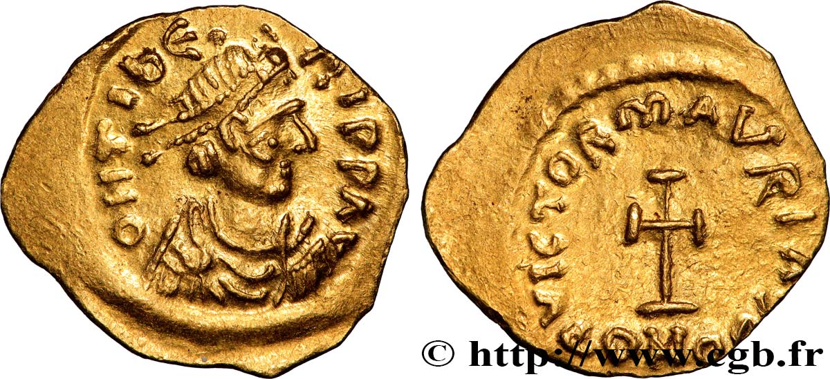 MAURICIUS TIBERIUS Tremissis VZ
