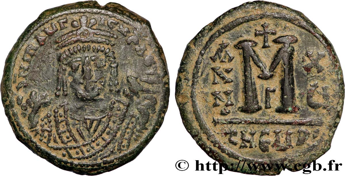 MAURICIUS TIBERIUS Follis SS