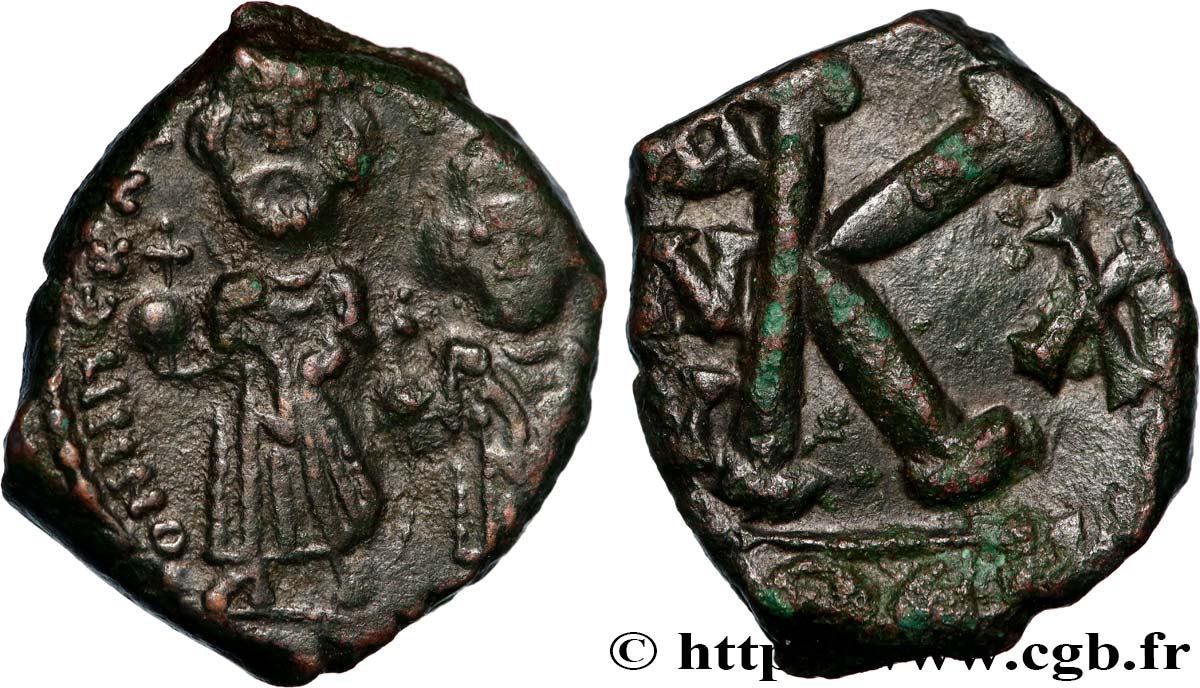 HERACLIUS and HERACLIUS CONSTANTINE Demi-follis XF