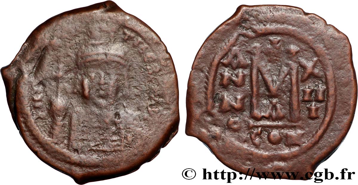 MAURICIUS TIBERIUS Follis VF