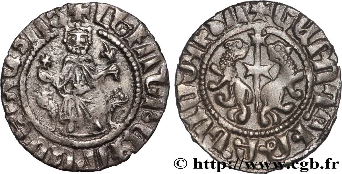 CILICIA - KINGDOM OF ARMENIA - LEO I King of Armenia Tram d argent XF