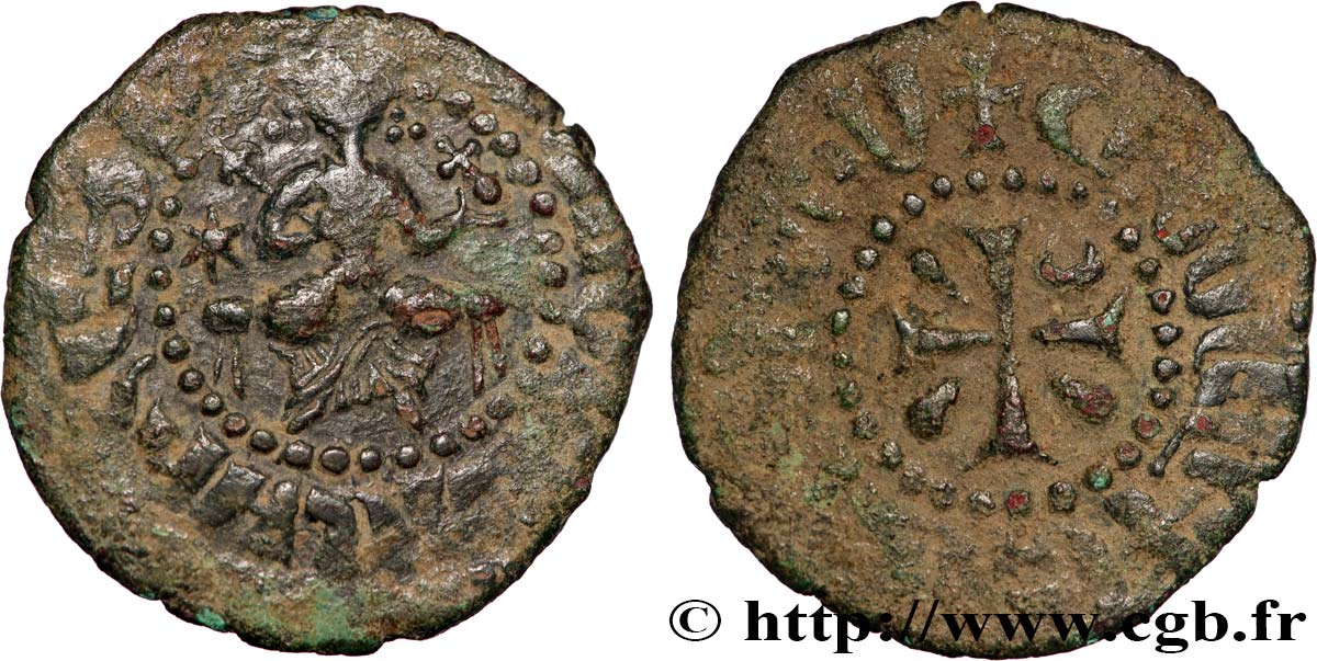 CILICIA - KINGDOM OF ARMENIA - HETHUM II Cardez de cuivre VF/XF