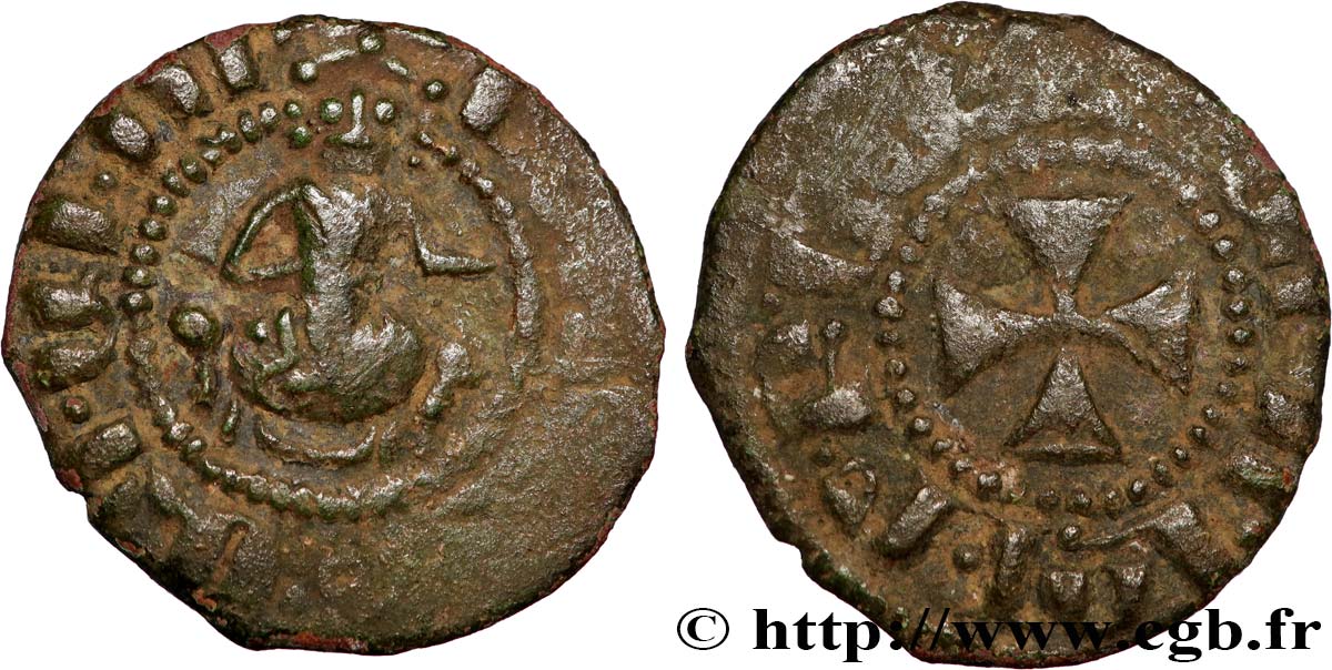 CILICIA - KINGDOM OF ARMENIA - HETHUM II Cardez de cuivre VF/XF