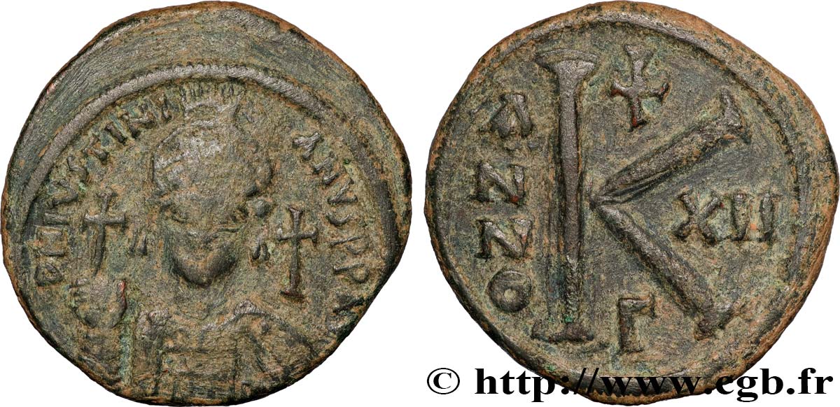 JUSTINIANUS I Demi-follis SS