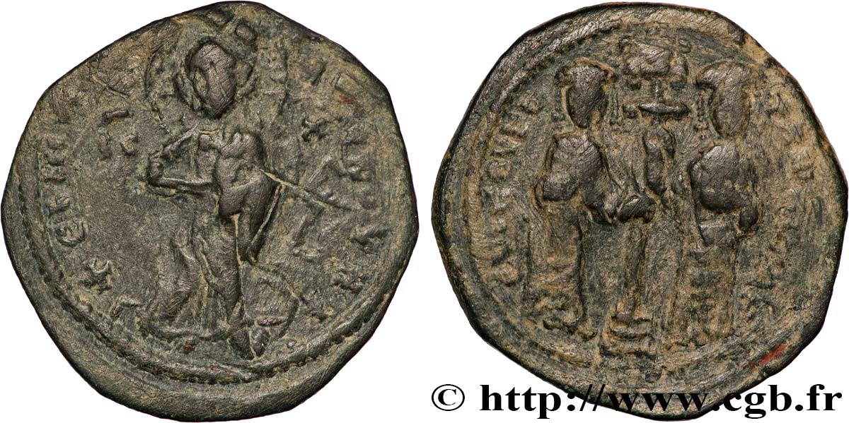 CONSTANTINUS X DUCAS und EUDOKIA Follis fSS