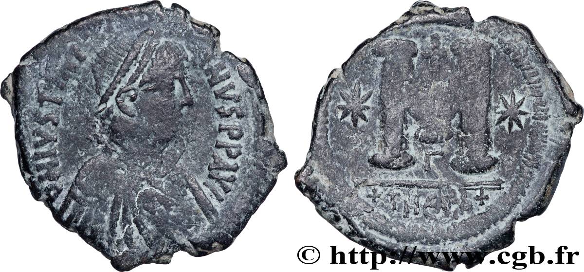 JUSTINIANUS I Follis SS/fSS