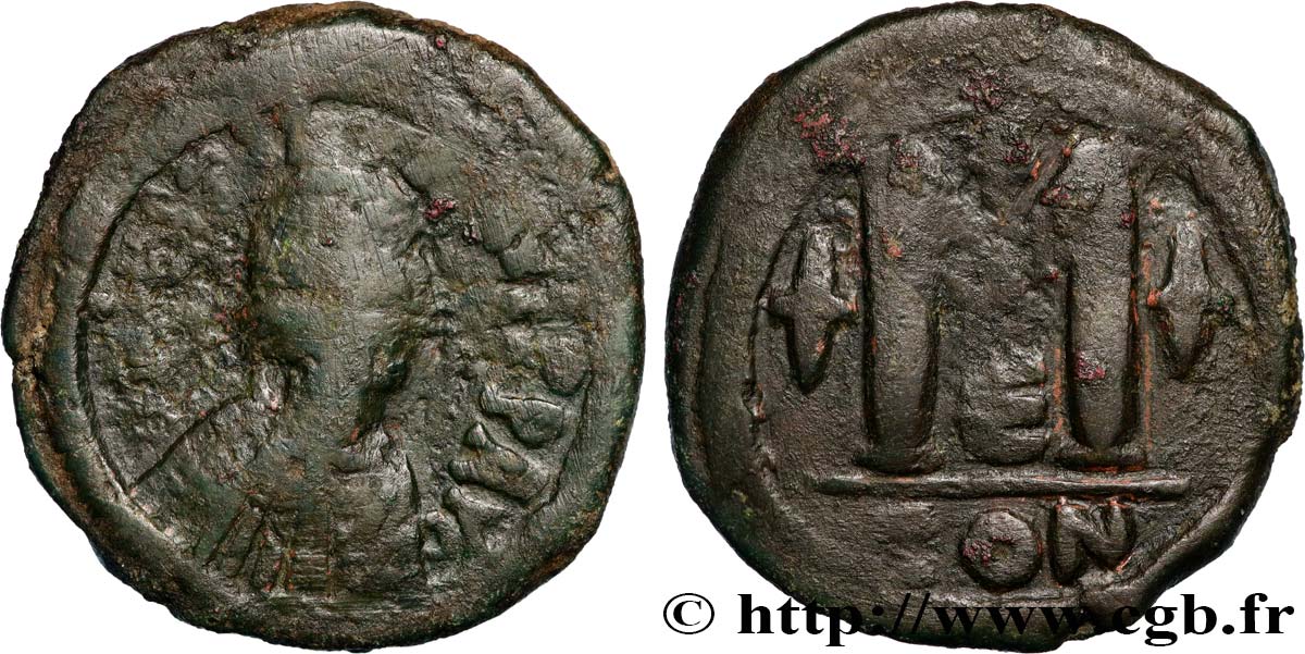 JUSTINIAN I Follis VF