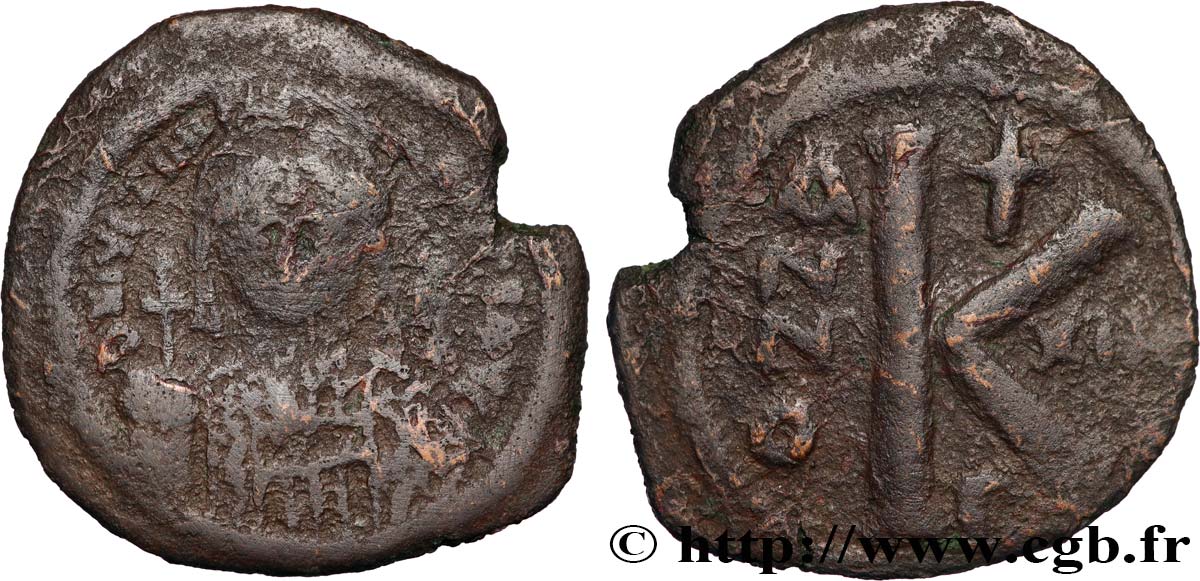 JUSTINIAN I Demi-follis VF