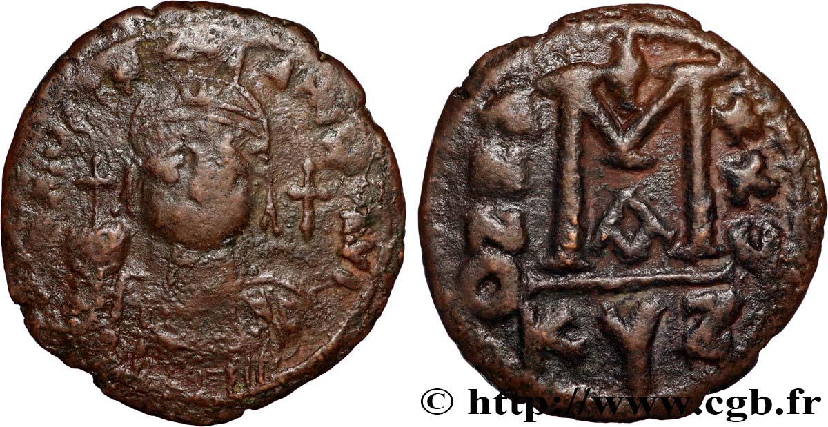 JUSTINIAN I Follis VF