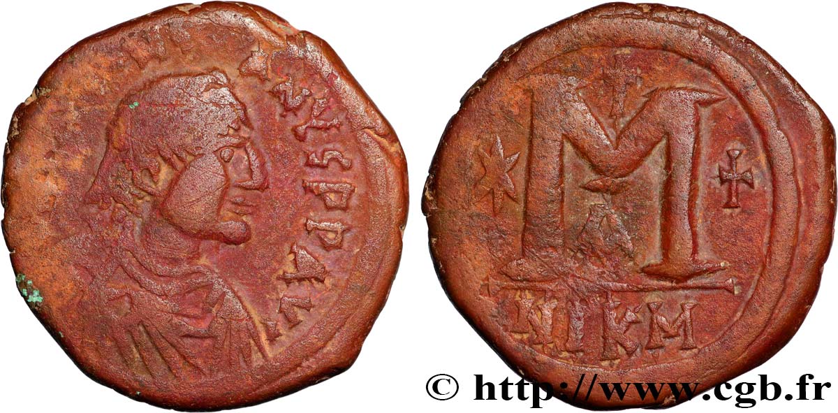 JUSTINIAN I Follis XF