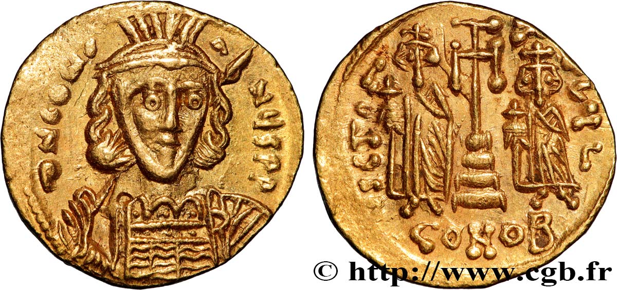 CONSTANTINUS IV, HERACLIUS und TIBERIUS Solidus VZ