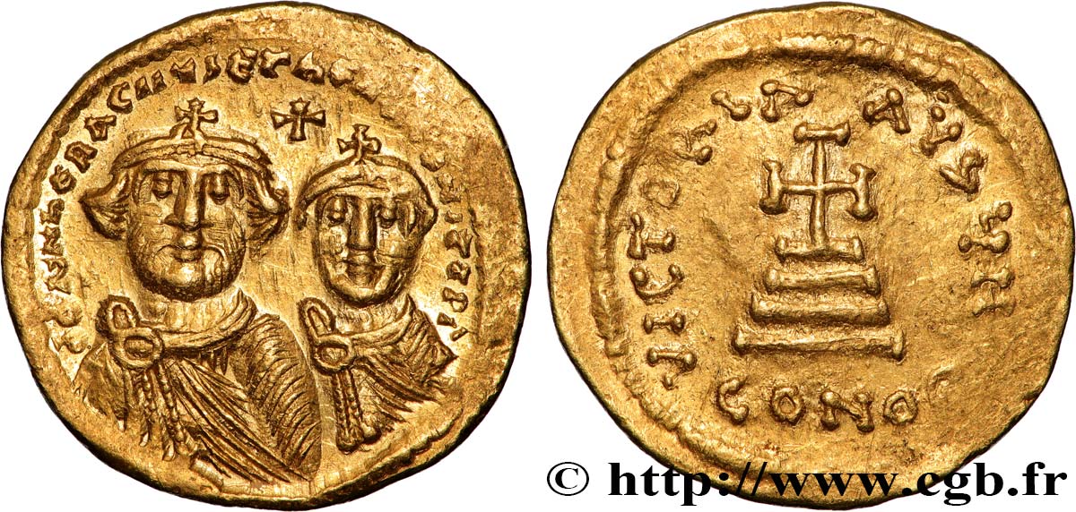 HERACLIUS und HERACLIUS CONSTANTINUS Solidus VZ