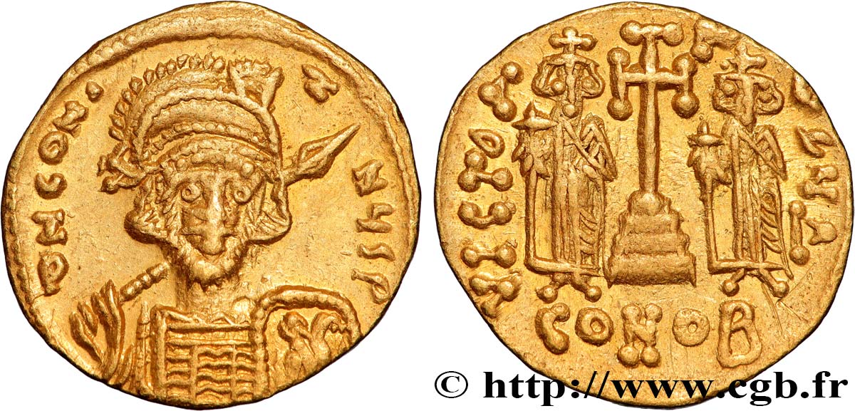 CONSTANTINUS IV, HERACLIUS und TIBERIUS Solidus VZ