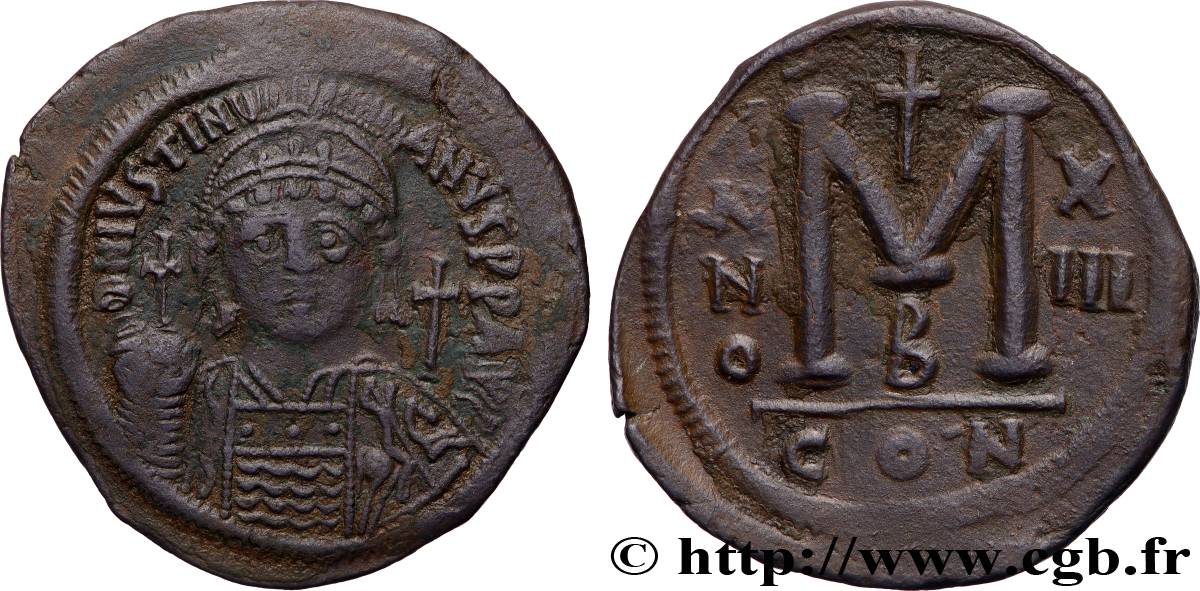 JUSTINIANUS I Follis SS