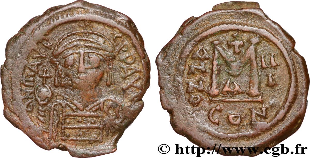 MAURICIUS TIBERIUS Follis XF