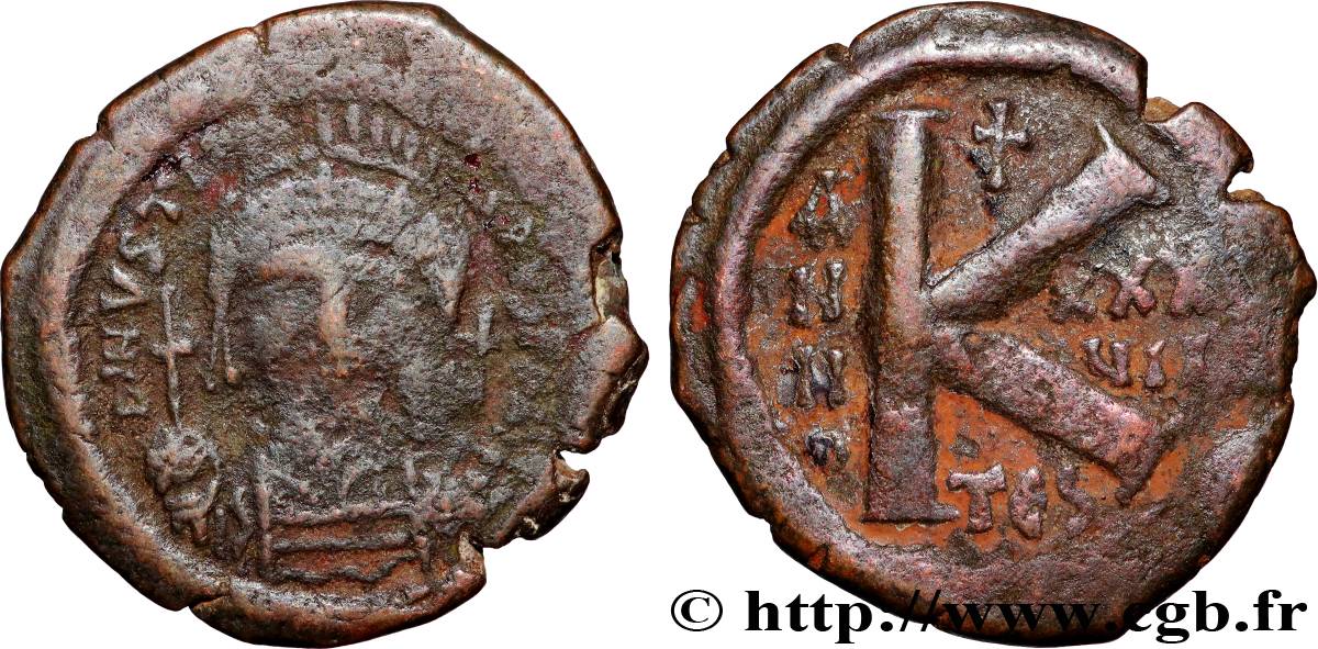 JUSTINIAN I Demi-follis VF